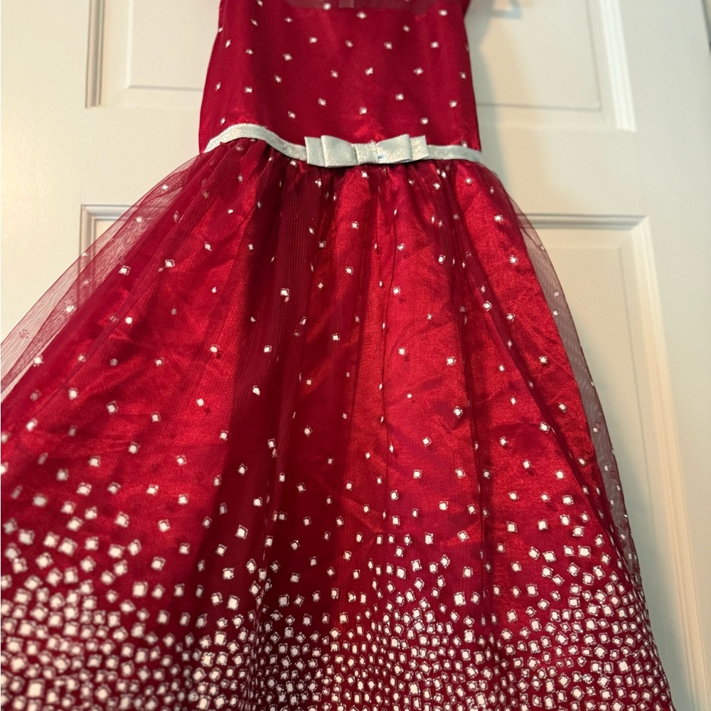 Jona Michelle Red Strapless Fit and Flare Dress